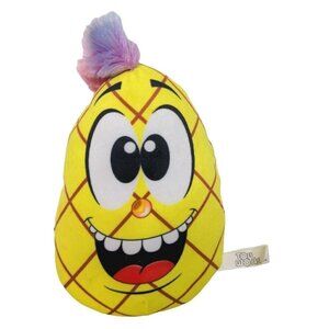Toy Factory One Fine Pineapple Yellow Smiling Rainbow Mohawk Plush 2020 8.5"